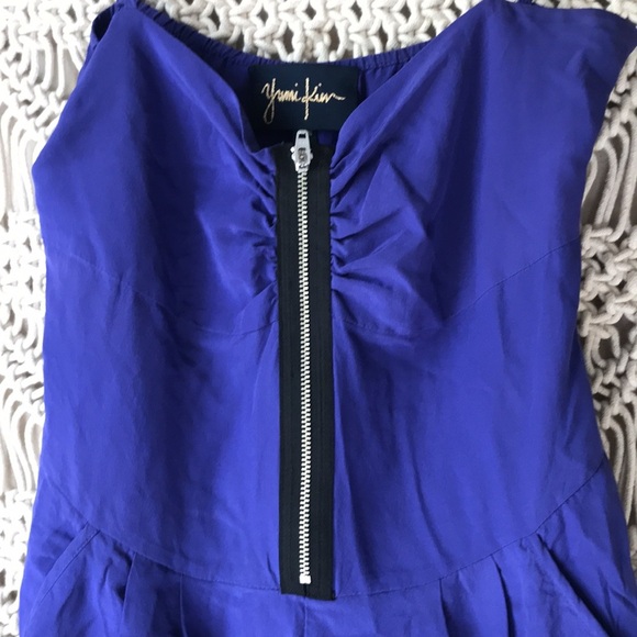 Yumi Kim Purple /blue  Shorts Romper with Front Zip | Size XS - Picture 3 of 5